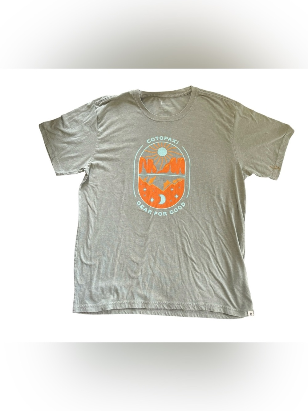 Cotopaxi Graphic Tee Olive Green Sz Men’s L Gear For Good Short Sleeve Stain